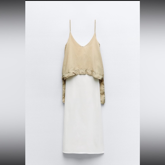 Zara contrasting midi dress - Picture 1 of 5